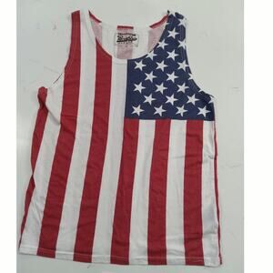 2/$20! Trademark Brooklyn flag tank men's medium. Patriotic military American